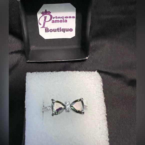 Mystic Fire Topaz Inspired Bow tie Ring - Picture 6 of 10